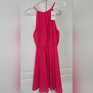 Lush Sun Dress Size XS Bright Pink